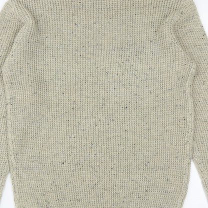 Cedar Wood State Mens Beige Round Neck  Acrylic Pullover Jumper Size XS
