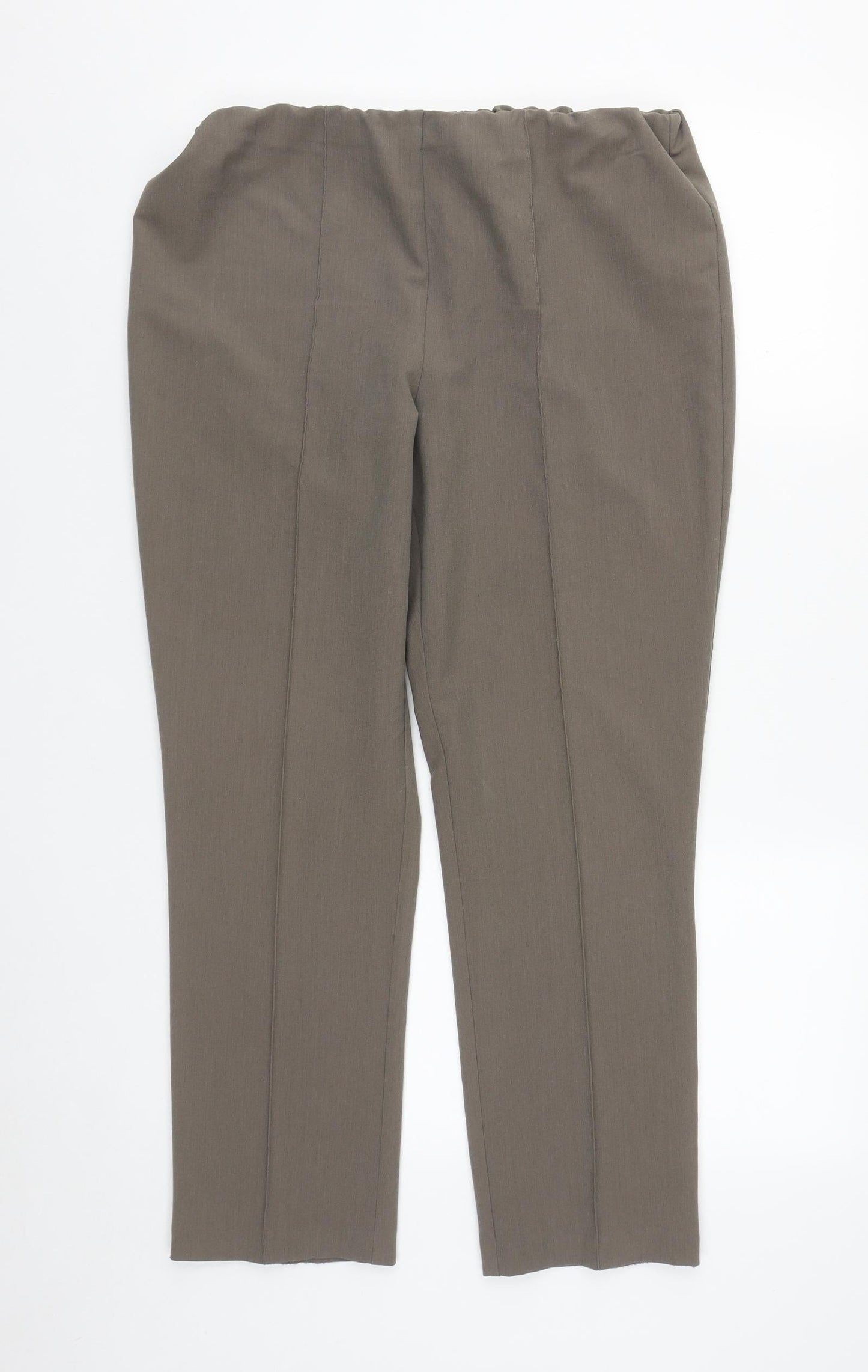 Classic Womens Grey  Polyester Trousers  Size 12 L25 in Regular