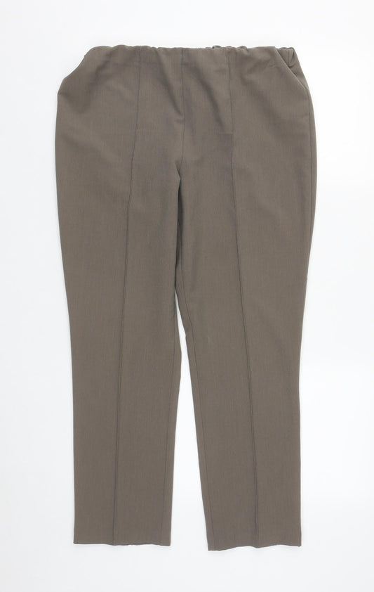 Classic Womens Grey  Polyester Trousers  Size 12 L25 in Regular