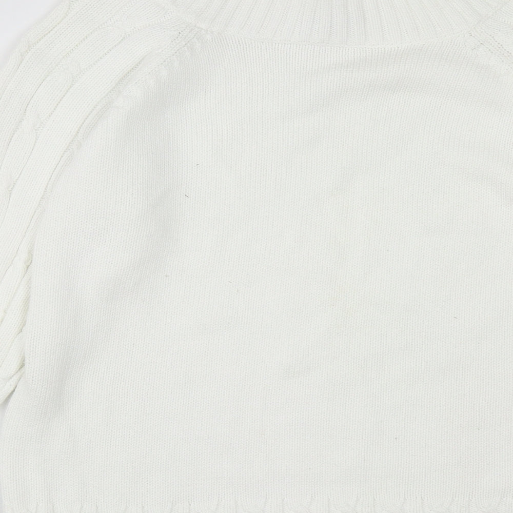 Womens UK Size M Preworn White Pullover Jumper