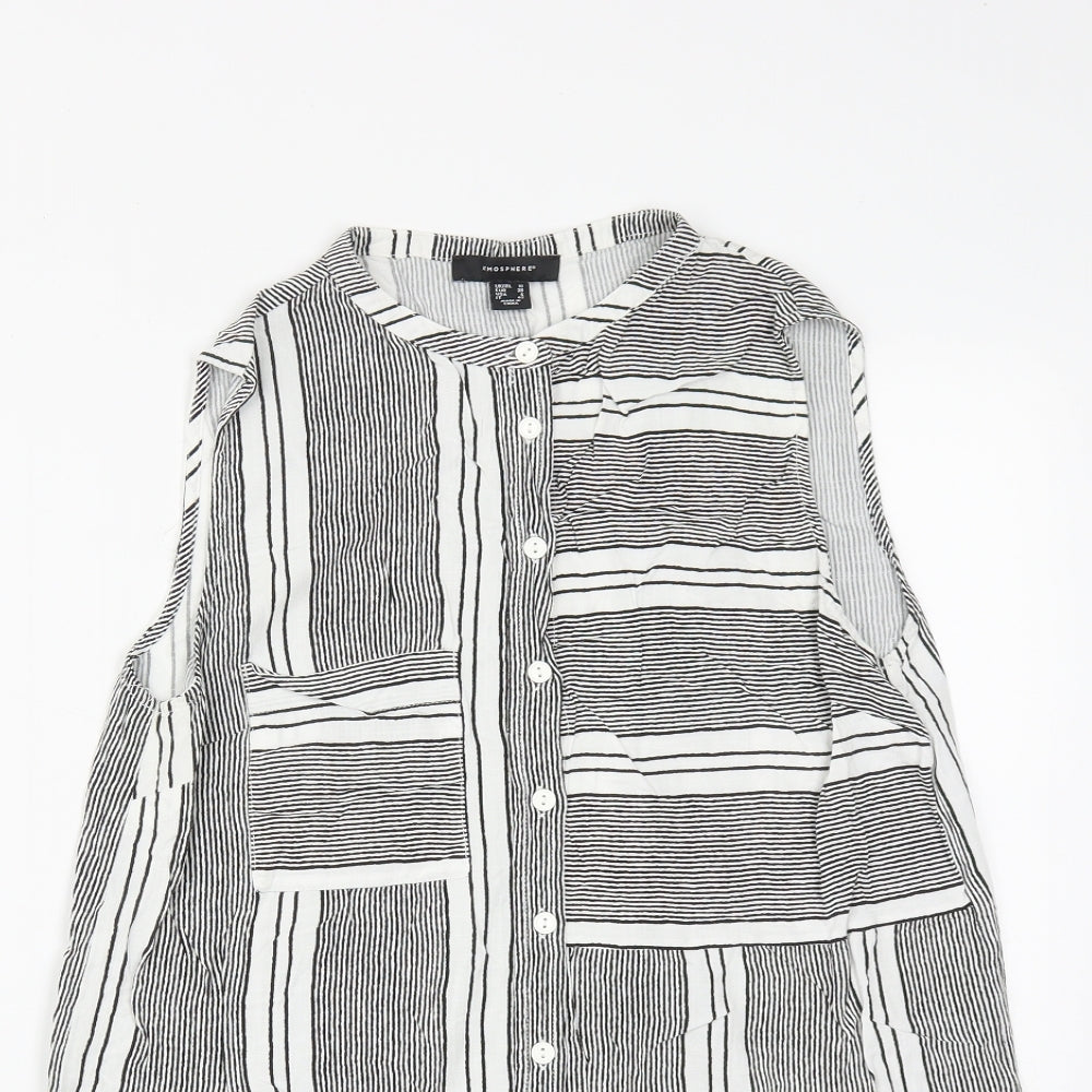 Womens UK Size 10 Atmosphere Multicoloured Basic Button-Up