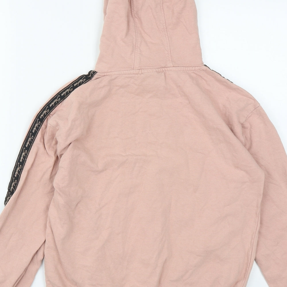 Skechers Girls Pink  Cotton Pullover Hoodie Size 10-11 Years