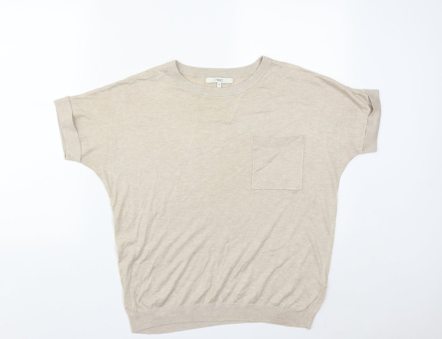 Womens UK Size 16 NEXT Beige Pullover Jumper