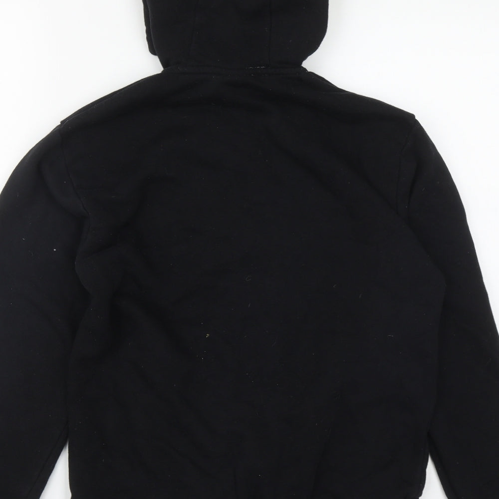 ellesse Womens Black  Cotton Full Zip Hoodie Size 4  Zip