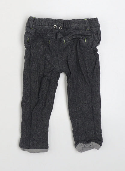 In Extensio Boys Grey  Cotton Jogger Trousers Size 9 Months  Button