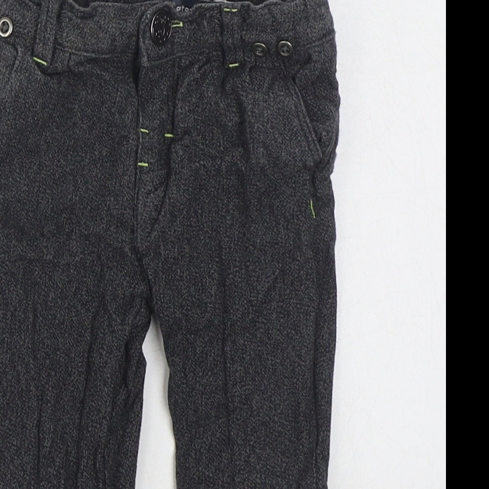 In Extensio Boys Grey  Cotton Jogger Trousers Size 9 Months  Button