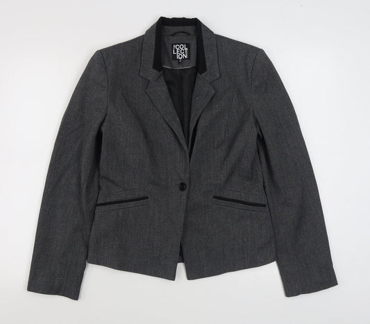 The Collection Womens Grey   Jacket Blazer Size 10  Button