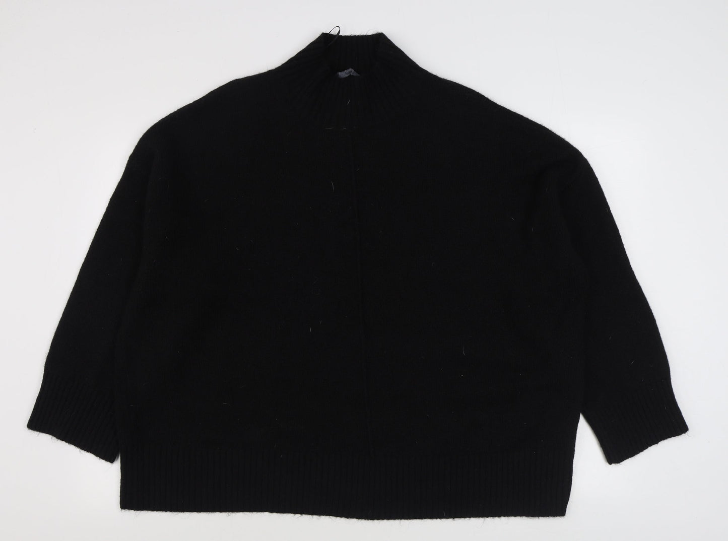 F&F Womens Black Round Neck  Polyester Pullover Jumper Size 22