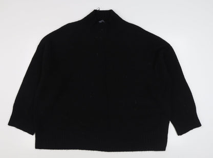 F&F Womens Black Round Neck  Polyester Pullover Jumper Size 22