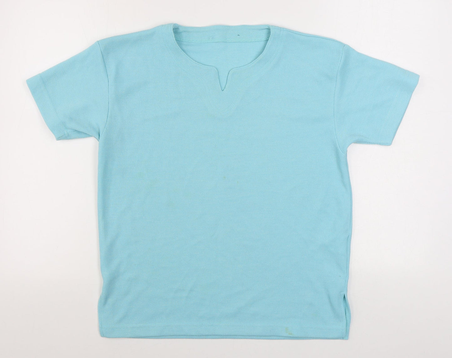 Womens UK Size S Preworn Blue Basic T-Shirt