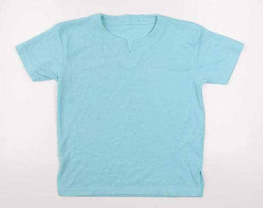 Womens UK Size S Preworn Blue Basic T-Shirt