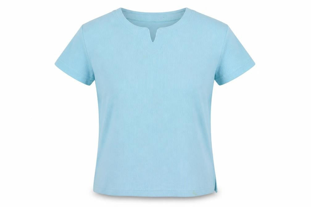 Womens UK Size S Preworn Blue Basic T-Shirt