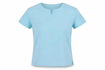 Womens UK Size S Preworn Blue Basic T-Shirt