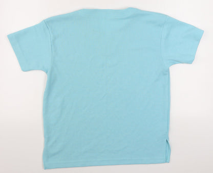 Womens UK Size S Preworn Blue Basic T-Shirt