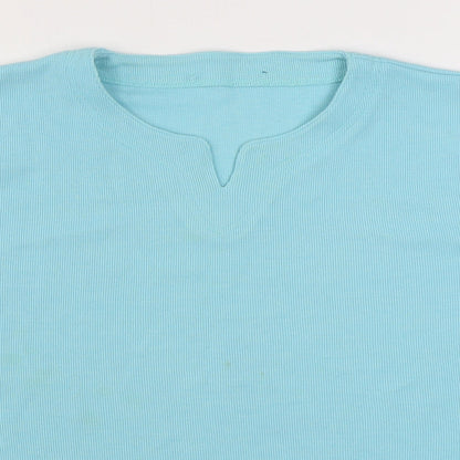 Womens UK Size S Preworn Blue Basic T-Shirt