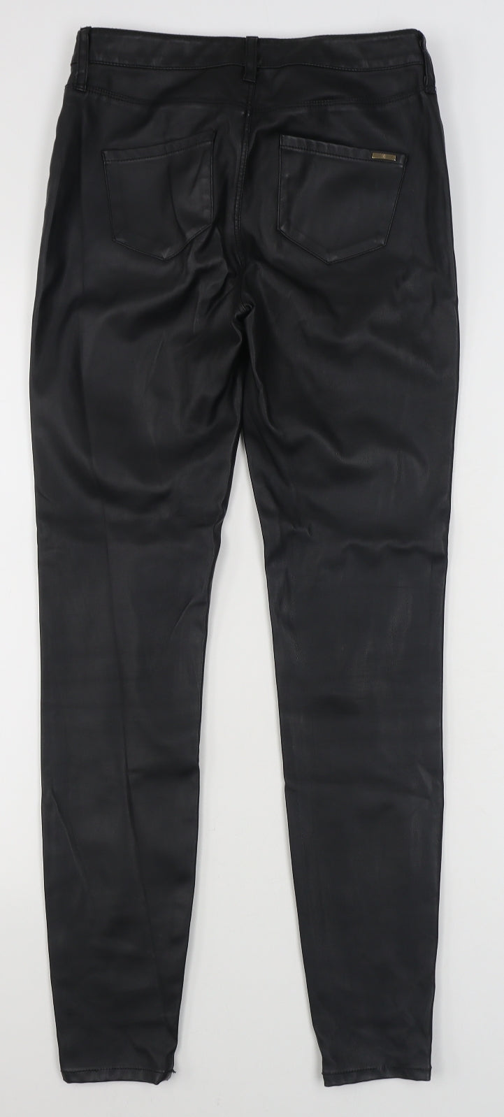 River Island Womens Black  Polyurethane Jegging Trousers Size 6 L28 in Regular