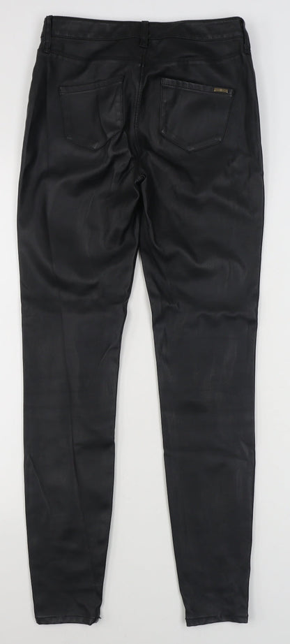 River Island Womens Black  Polyurethane Jegging Trousers Size 6 L28 in Regular