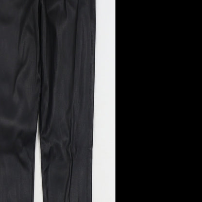 River Island Womens Black  Polyurethane Jegging Trousers Size 6 L28 in Regular
