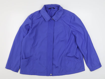 Womens UK Size L bm collection Blue Rain Coat