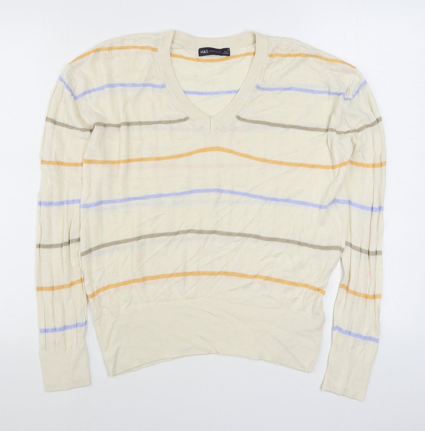 Womens UK Size M Marks and Spencer Multicoloured Pullover Jumper