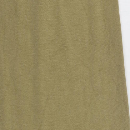 SheIn Womens Beige  Viscose Bodycon  Size M  Square Neck Pullover