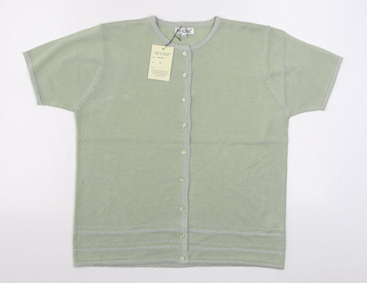 Womens UK Size M Fay Louise Green Cardigan Jumper