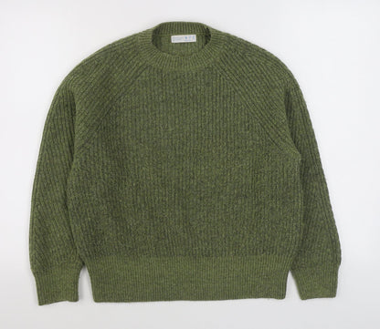 Primark Mens Green Round Neck  Acrylic Pullover Jumper Size M