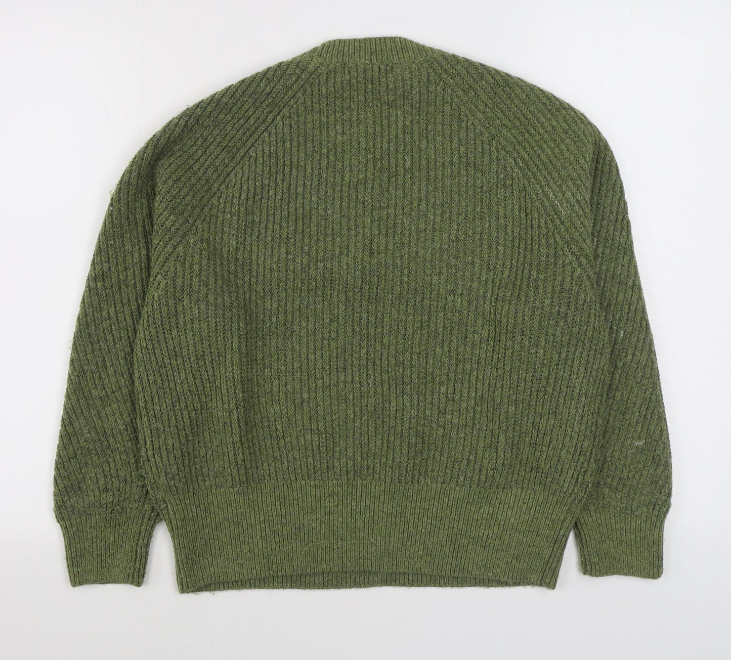 Primark Mens Green Round Neck  Acrylic Pullover Jumper Size M
