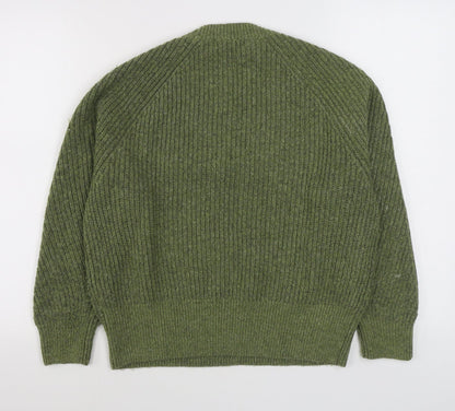 Primark Mens Green Round Neck  Acrylic Pullover Jumper Size M