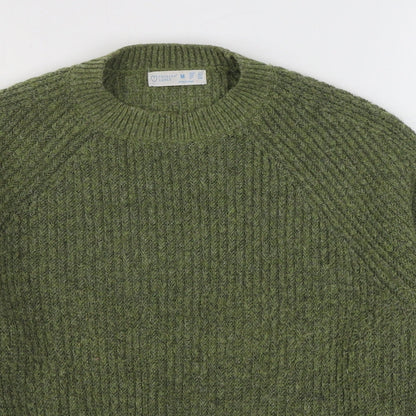 Primark Mens Green Round Neck  Acrylic Pullover Jumper Size M