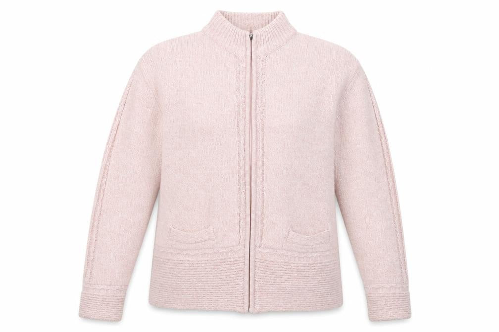 Womens UK Size L Lauren Taylor Pink Full Zip Jumper
