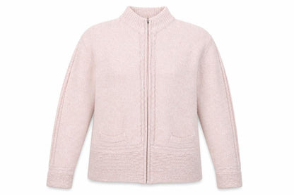 Womens UK Size L Lauren Taylor Pink Full Zip Jumper