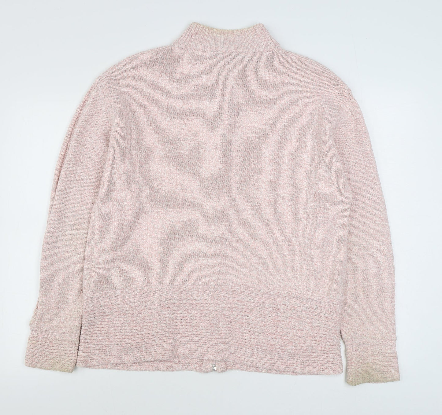 Womens UK Size L Lauren Taylor Pink Full Zip Jumper