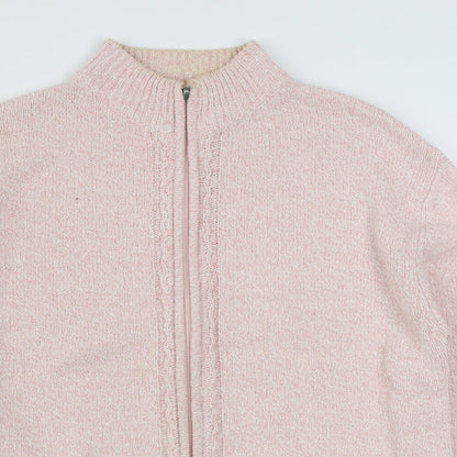 Womens UK Size L Lauren Taylor Pink Full Zip Jumper
