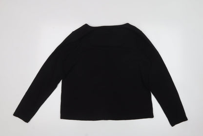 dunnes  Womens Black  Polyester Basic T-Shirt Size L Crew Neck