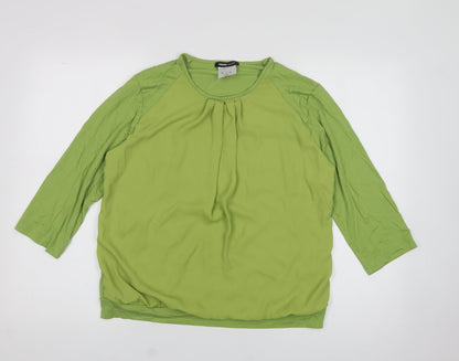 Womens UK Size 16 frank walder Green Basic Blouse