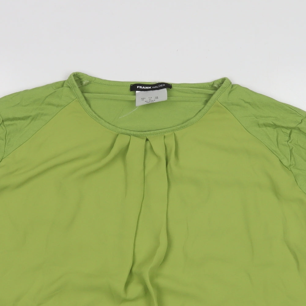 Womens UK Size 16 frank walder Green Basic Blouse