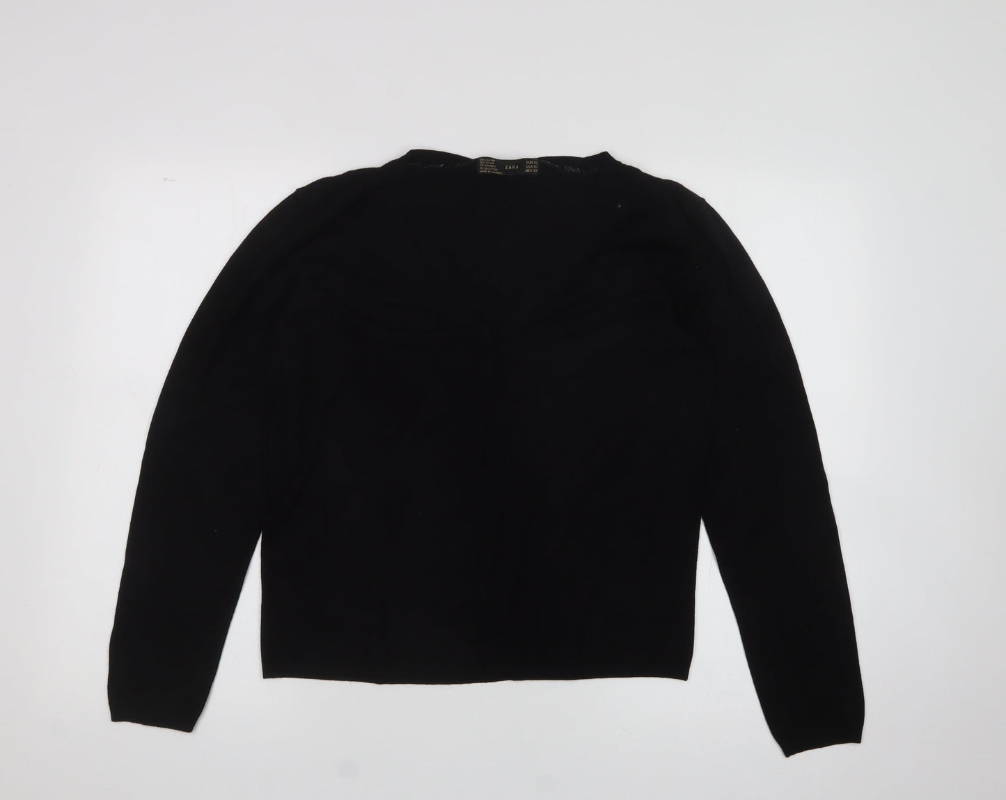 Womens UK Size XL zara Black Pullover Jumper