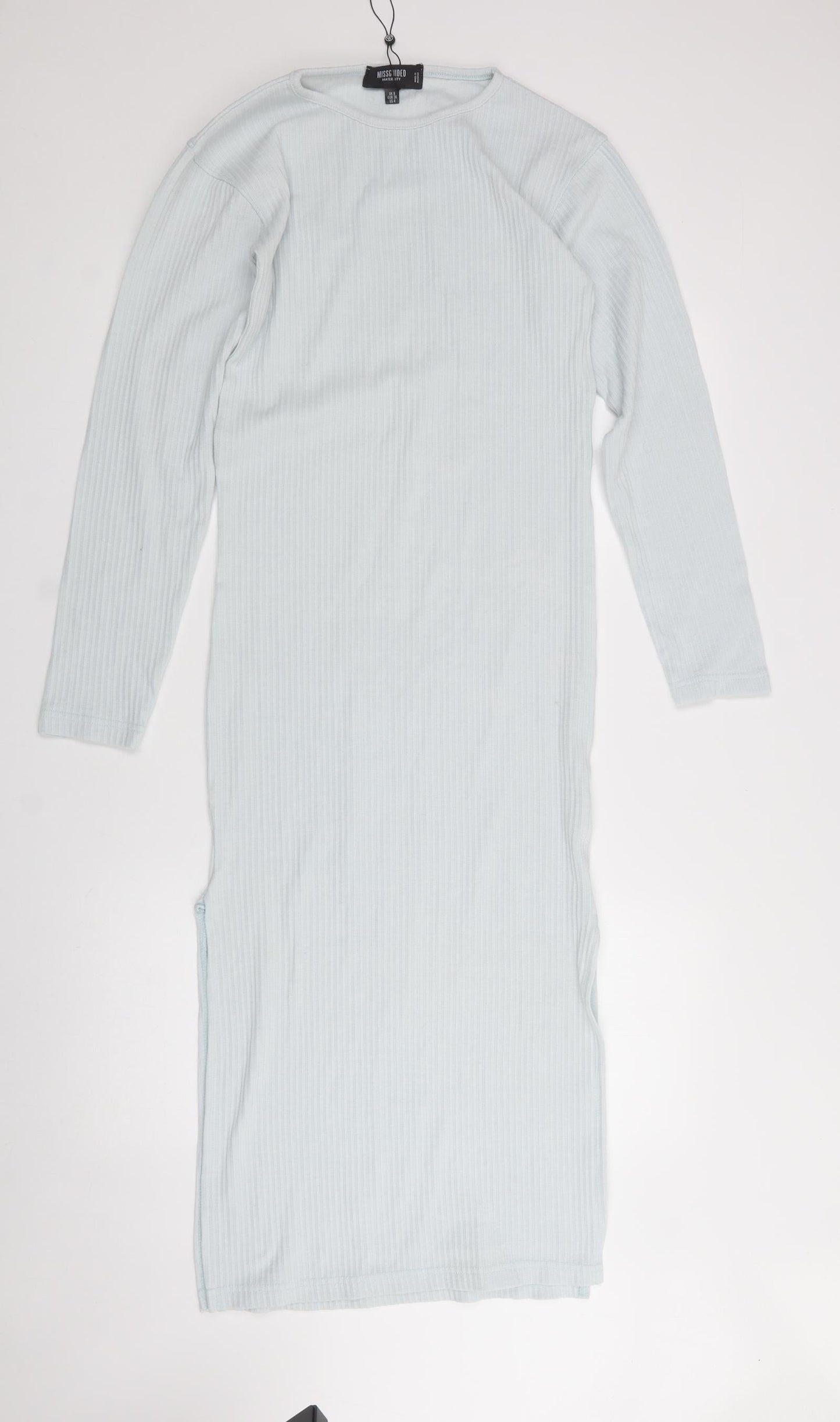 misguided Womens Blue  Polyester A-Line  Size 6  Crew Neck