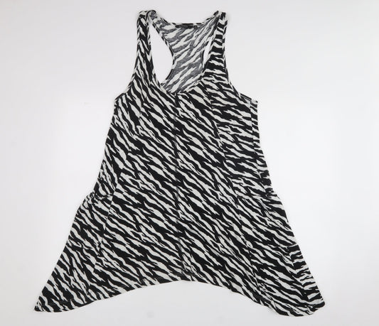 Dunnes Stores Womens White  100% Cotton Fit & Flare  Size 12  Halter