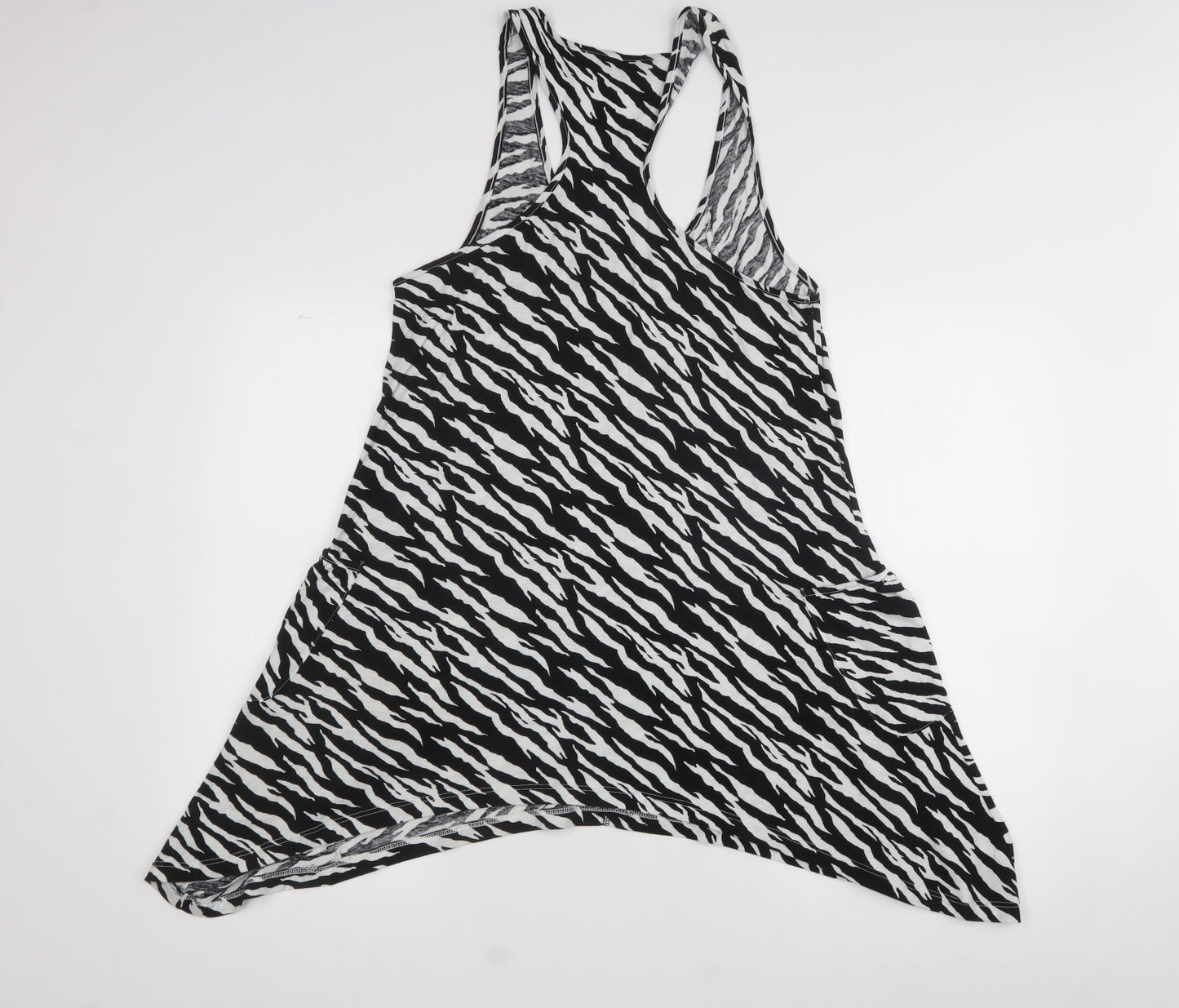 Dunnes Stores Womens White  100% Cotton Fit & Flare  Size 12  Halter