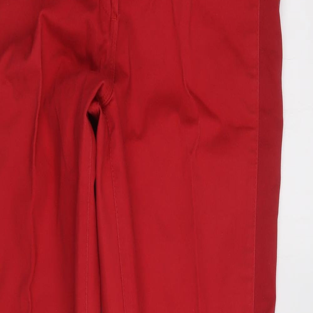 Womens UK Size 42 in papaya Regular Fit  Red Trousers
