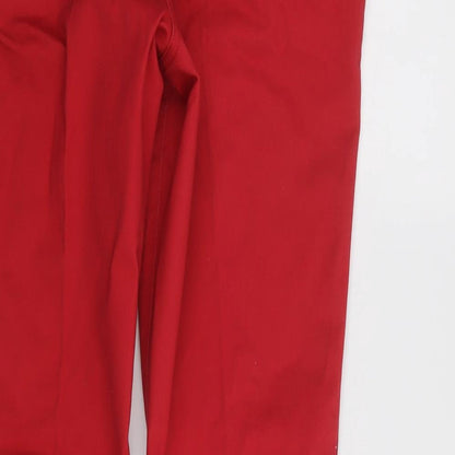 Womens UK Size 42 in papaya Regular Fit  Red Trousers