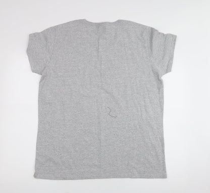 Womens UK Size XL Gildan Grey Jersey T-Shirt