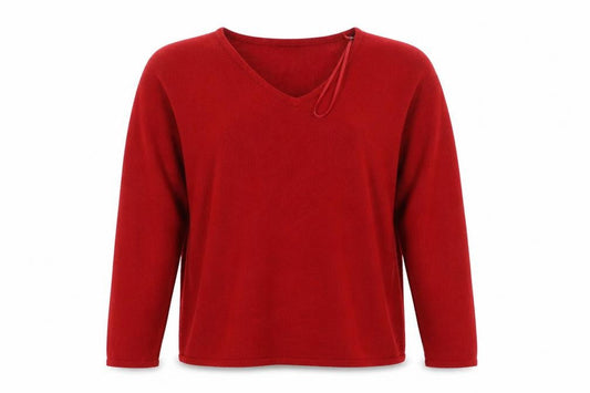 Womens UK Size XL Bm Collection Red Pullover Jumper