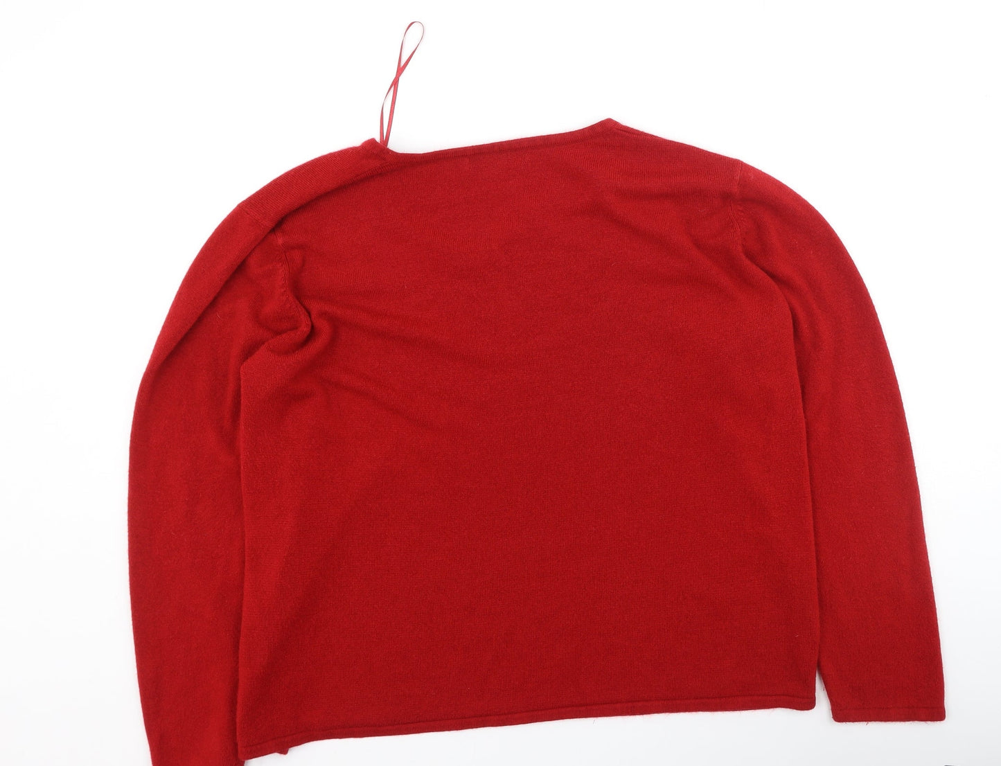 Womens UK Size XL Bm Collection Red Pullover Jumper