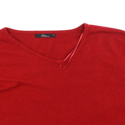 Womens UK Size XL Bm Collection Red Pullover Jumper