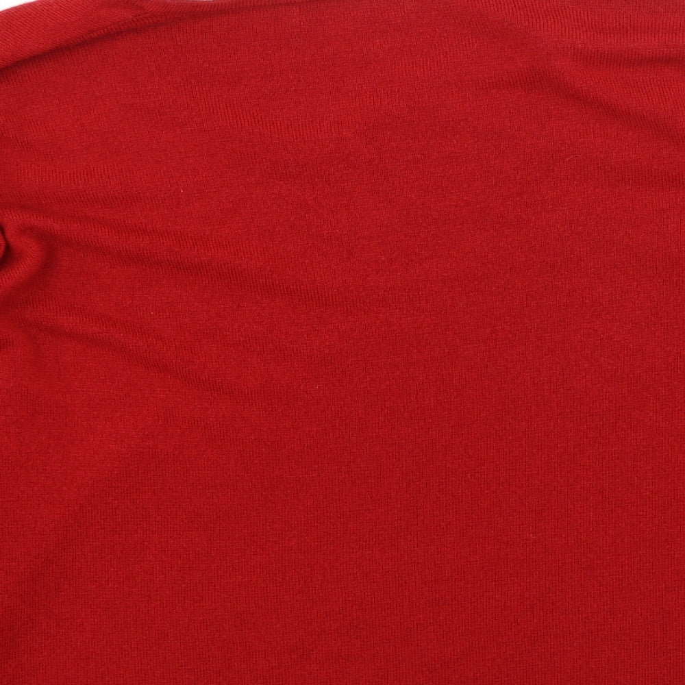Womens UK Size XL Bm Collection Red Pullover Jumper