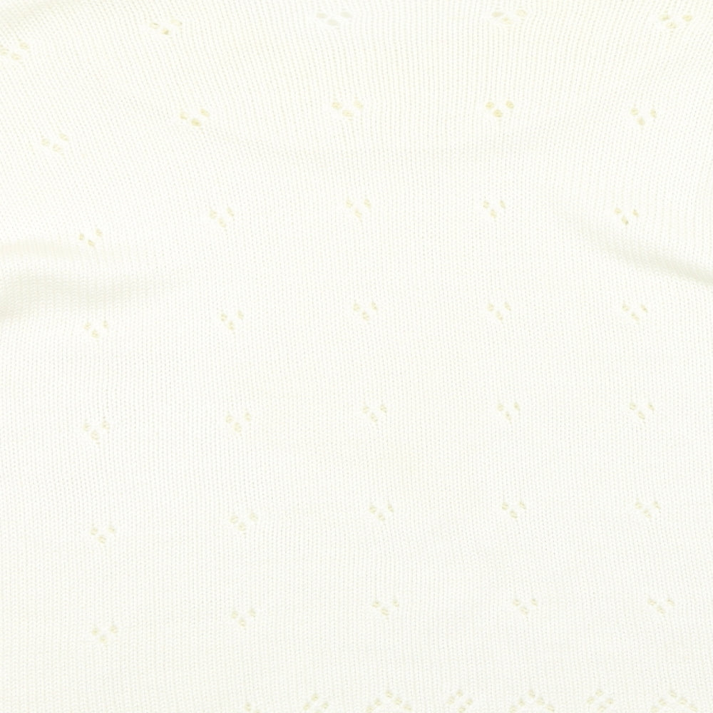Womens UK Size 14 Preworn White Pullover Jumper
