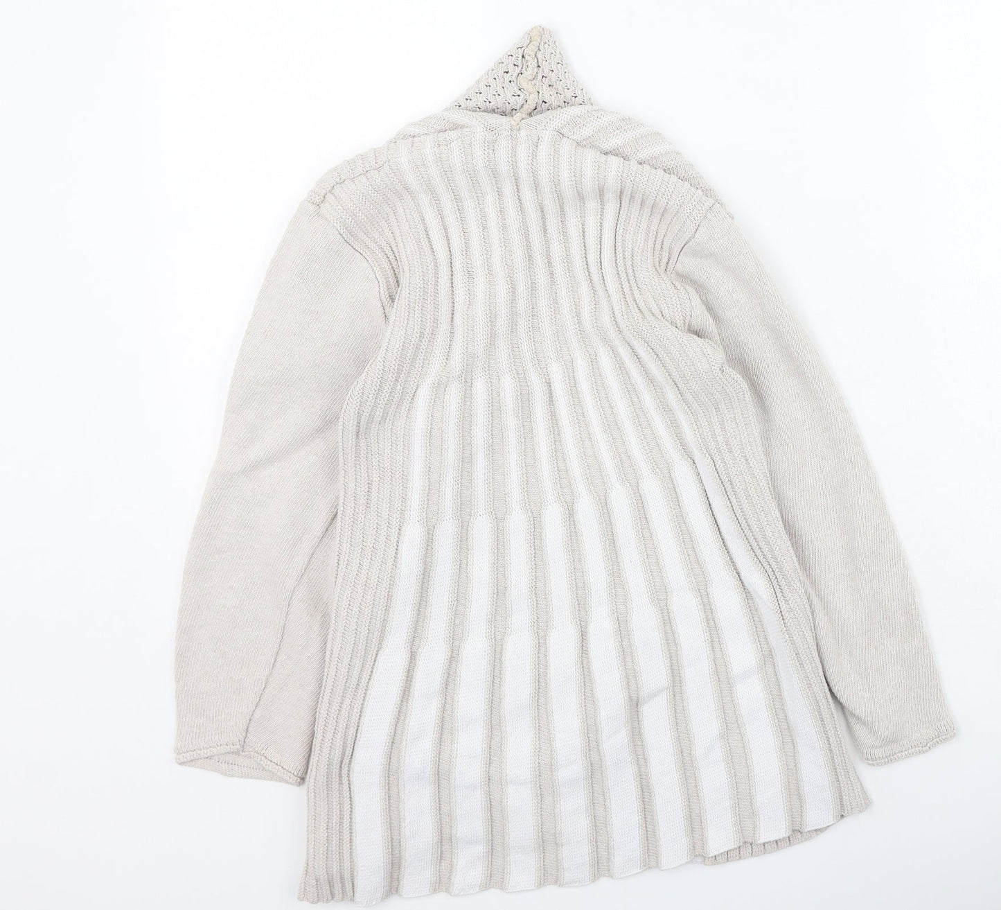 Chicco Womens Beige Round Neck  Cotton Cardigan Jumper Size S